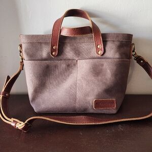 Portland Leather Goods Brown Canvas Tote Bag
